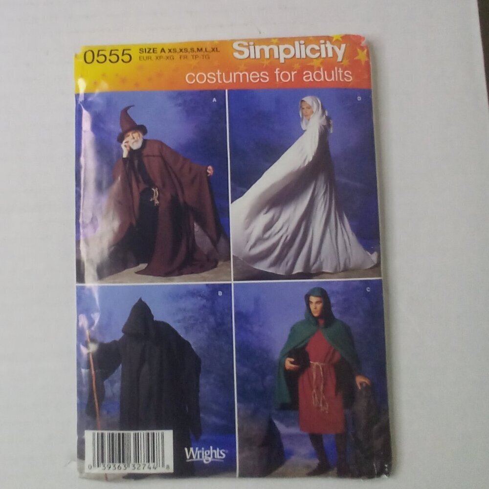 Simplicity Sewing Pattern Costumes For Adults XS-XL #0555